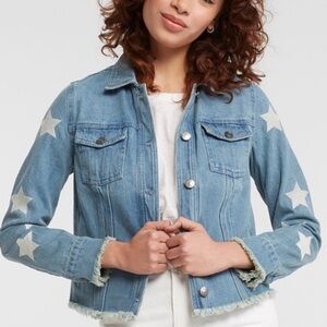 Light Blue Denim Jacket with star details